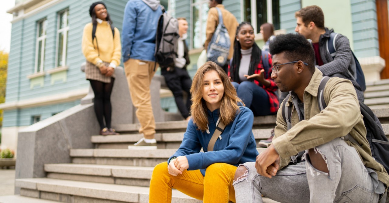 group of college students,