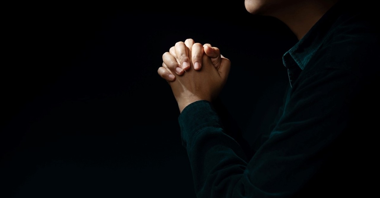 man praying
